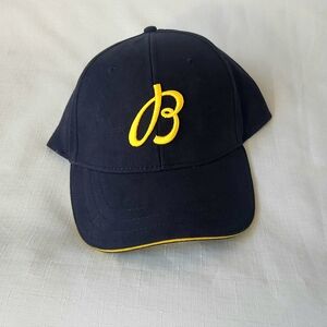 BREITLING 1894 Swiss Watch Baseball Cap One Size Blue W/ Yellow and leather Stra